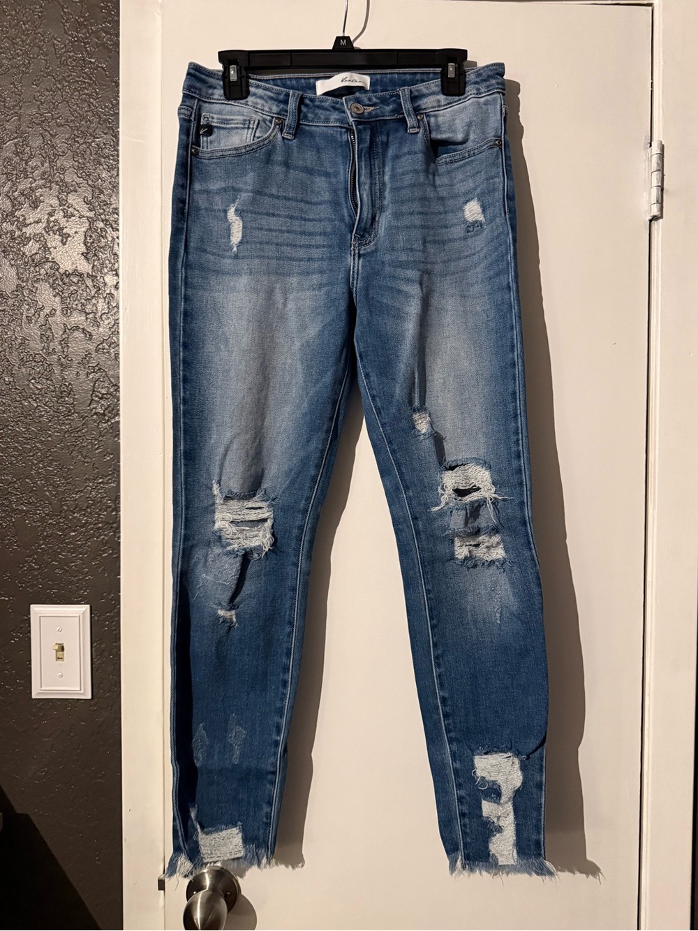 Kancan Women’s Distressed Blue Denim Jeans Size 9